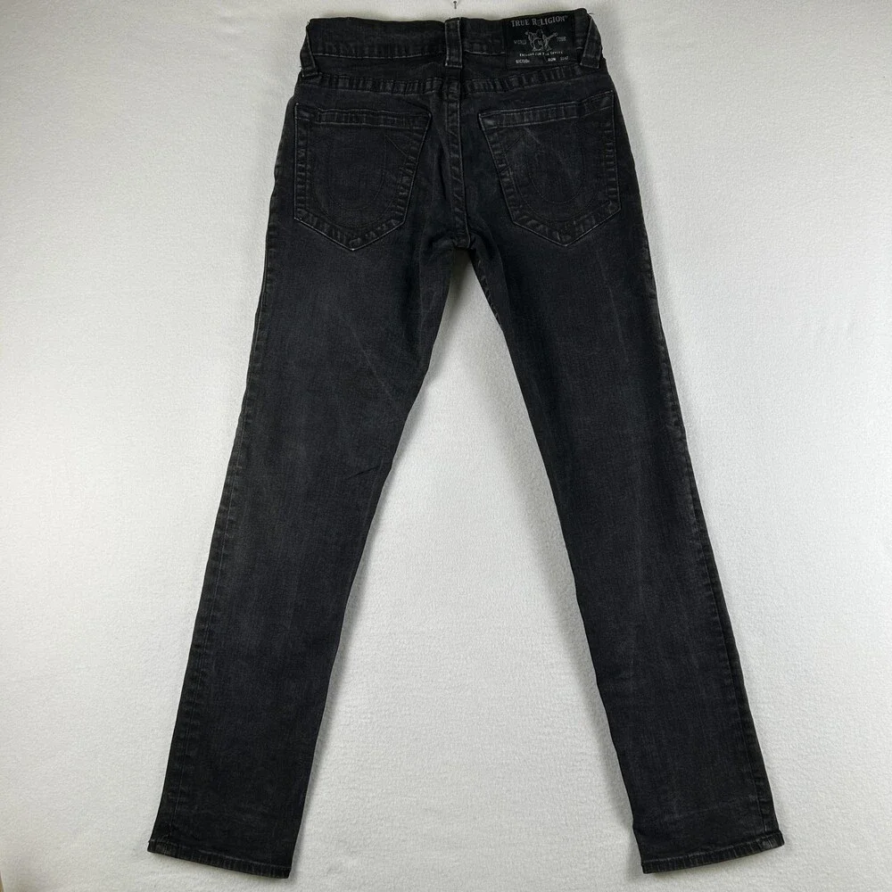 True Religion Geno Relaxed Slim Jeans Mens 29x30 Charcoal Gray Denim Tapered
